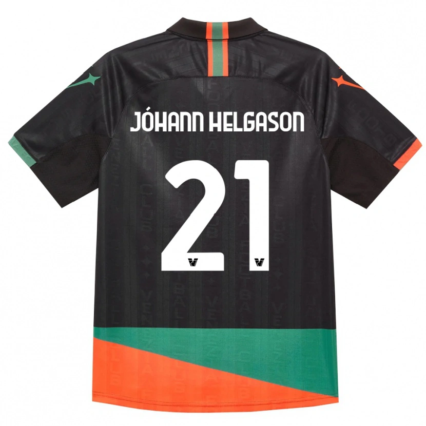 Danxen Mulher Camisola Thórir Jóhann Helgason #21 Preto Laranja Verde Principal 2026/27 Camisa