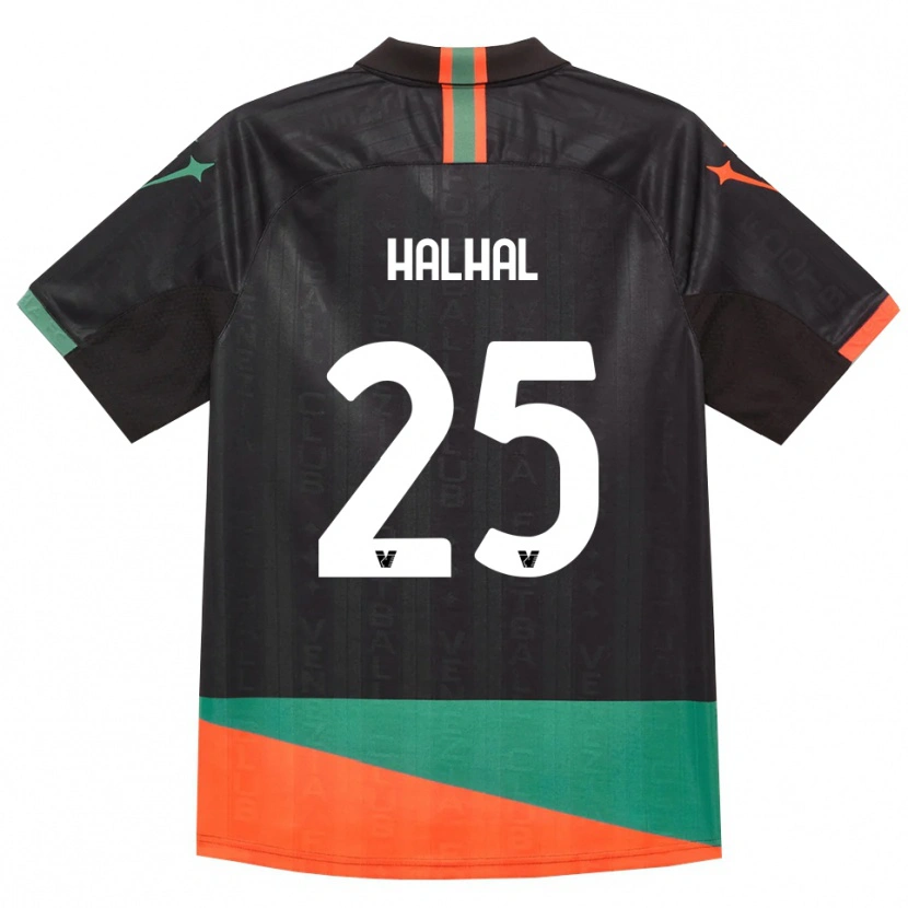 Danxen Mulher Camisola Redouane Halhal #25 Preto Laranja Verde Principal 2026/27 Camisa