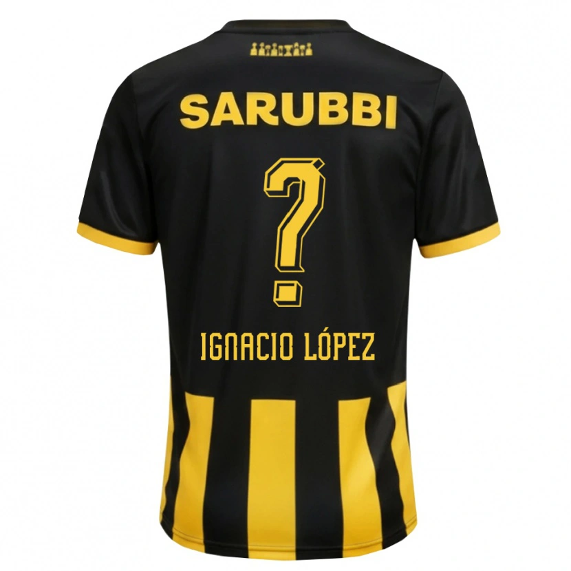 Danxen Mulher Camisola Ignacio López #0 Preto Amarelo Principal 2026/27 Camisa