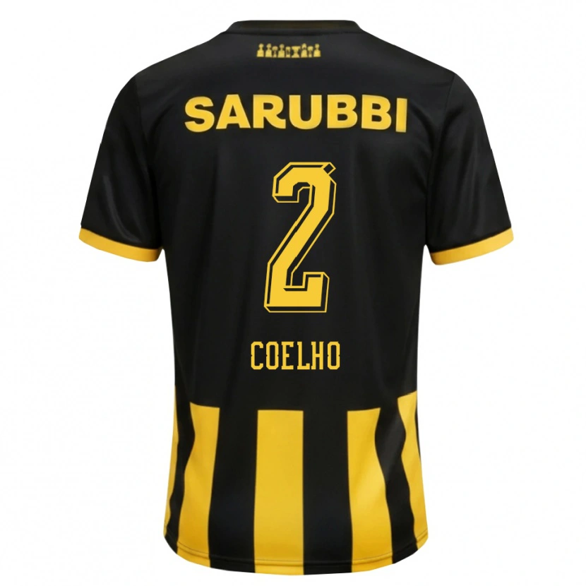 Danxen Mulher Camisola Léo Coelho #2 Preto Amarelo Principal 2026/27 Camisa