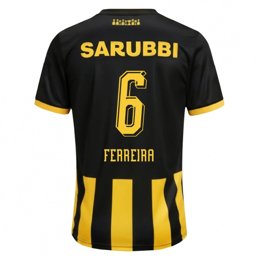 Danxen Mulher Camisola Lucas Ferreira #6 Preto Amarelo Principal 2026/27 Camisa