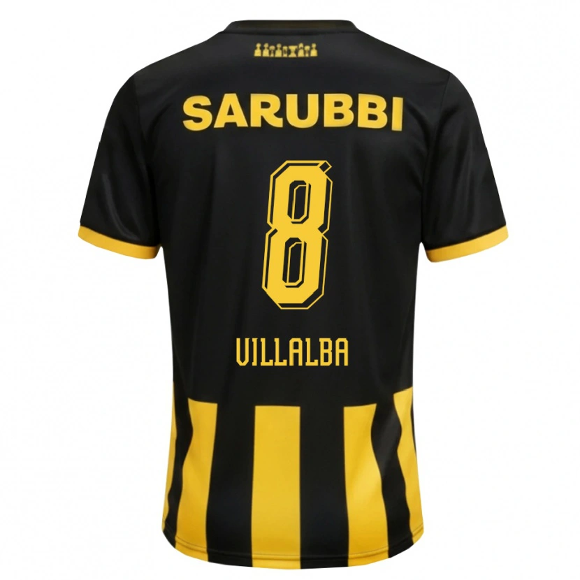Danxen Mulher Camisola Héctor Villalba #8 Preto Amarelo Principal 2026/27 Camisa