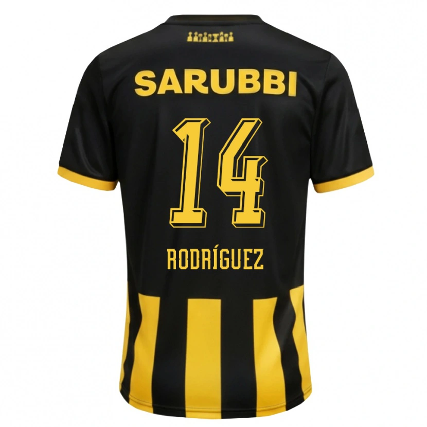 Danxen Mulher Camisola Kevin Rodríguez #14 Preto Amarelo Principal 2026/27 Camisa
