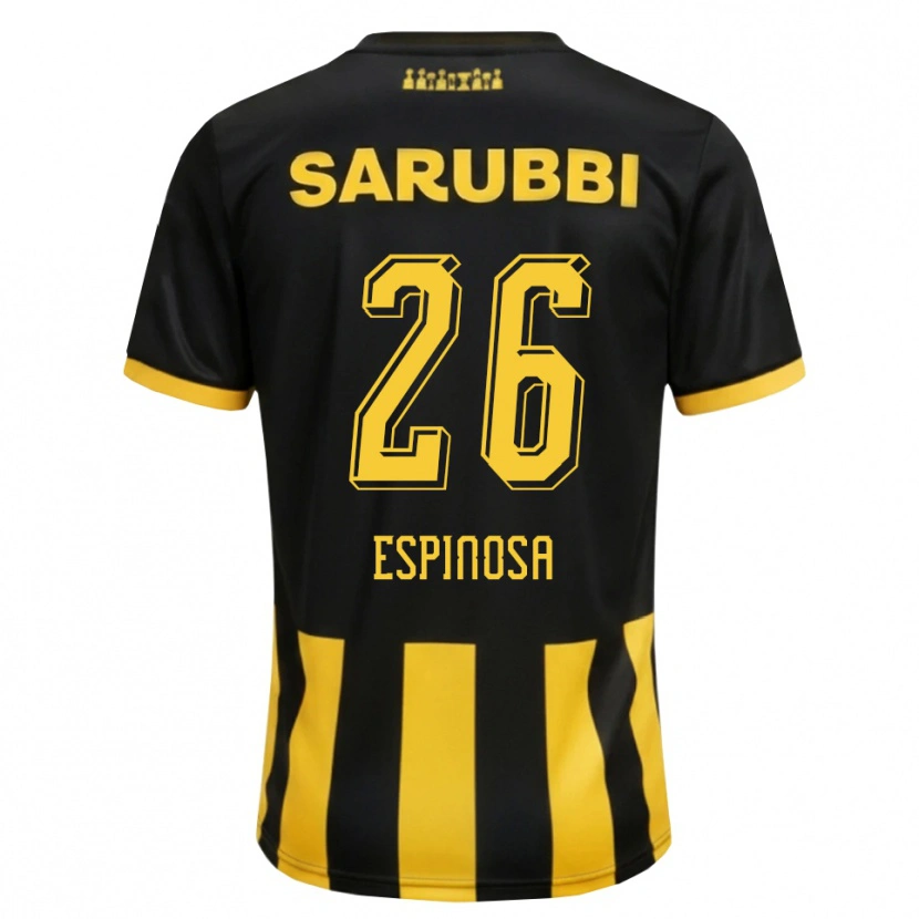 Danxen Mulher Camisola Thiago Espinosa #26 Preto Amarelo Principal 2026/27 Camisa