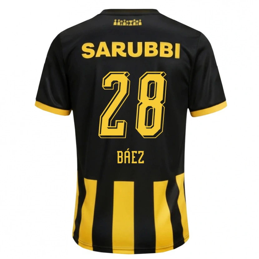 Danxen Mulher Camisola Jaime Báez #28 Preto Amarelo Principal 2026/27 Camisa
