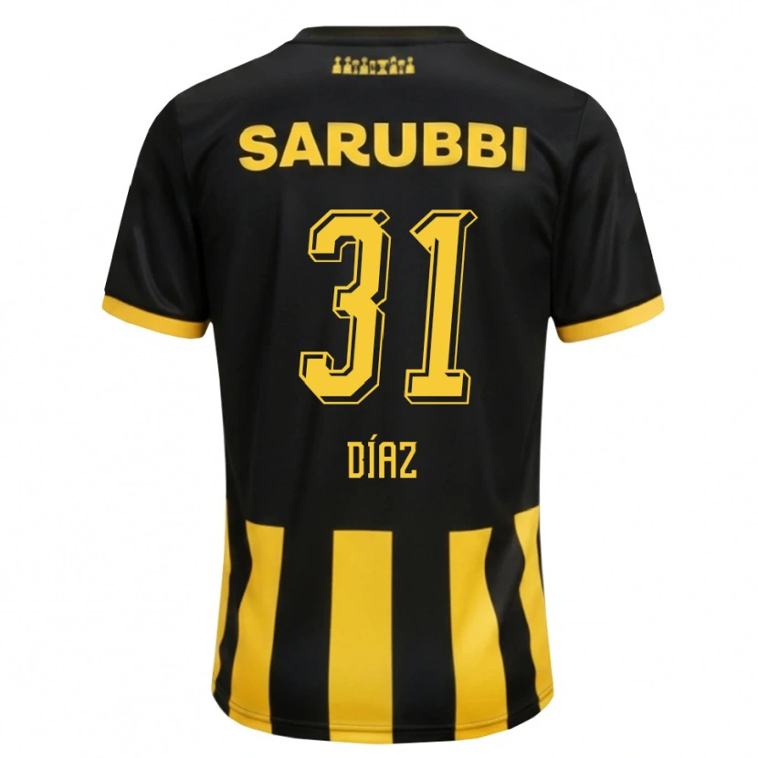 Danxen Mulher Camisola Leandro Díaz #31 Preto Amarelo Principal 2026/27 Camisa