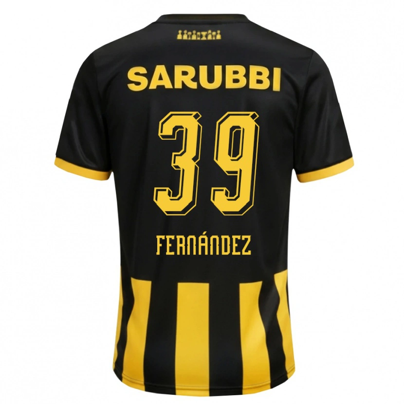Danxen Mulher Camisola Francisco Fernández #39 Preto Amarelo Principal 2026/27 Camisa