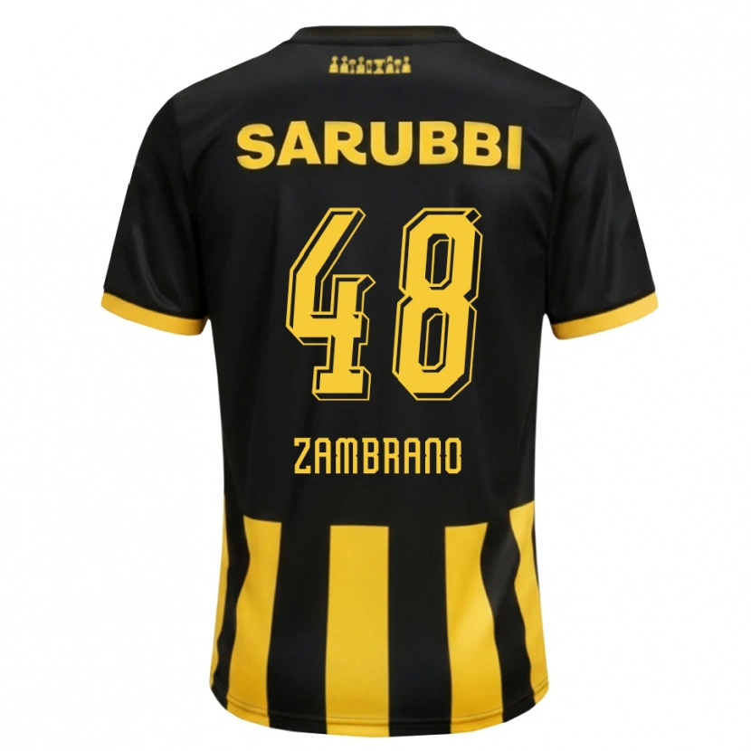 Danxen Mulher Camisola Carlos Zambrano #48 Preto Amarelo Principal 2026/27 Camisa