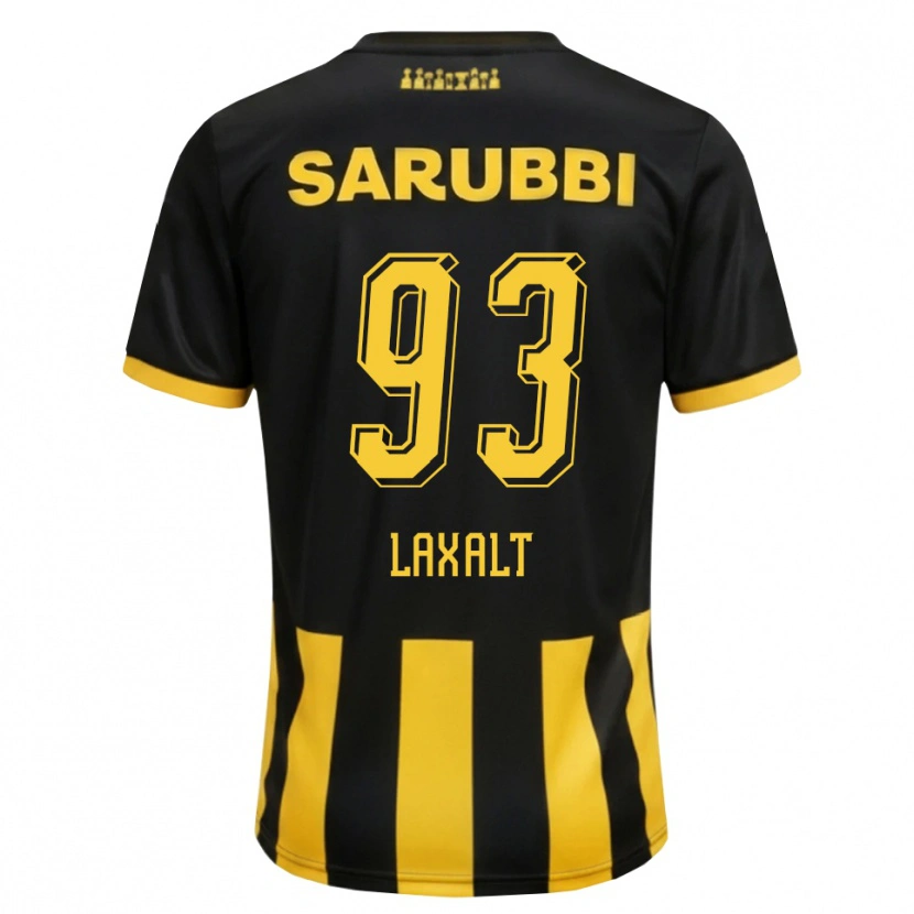 Danxen Mulher Camisola Diego Laxalt #93 Preto Amarelo Principal 2026/27 Camisa