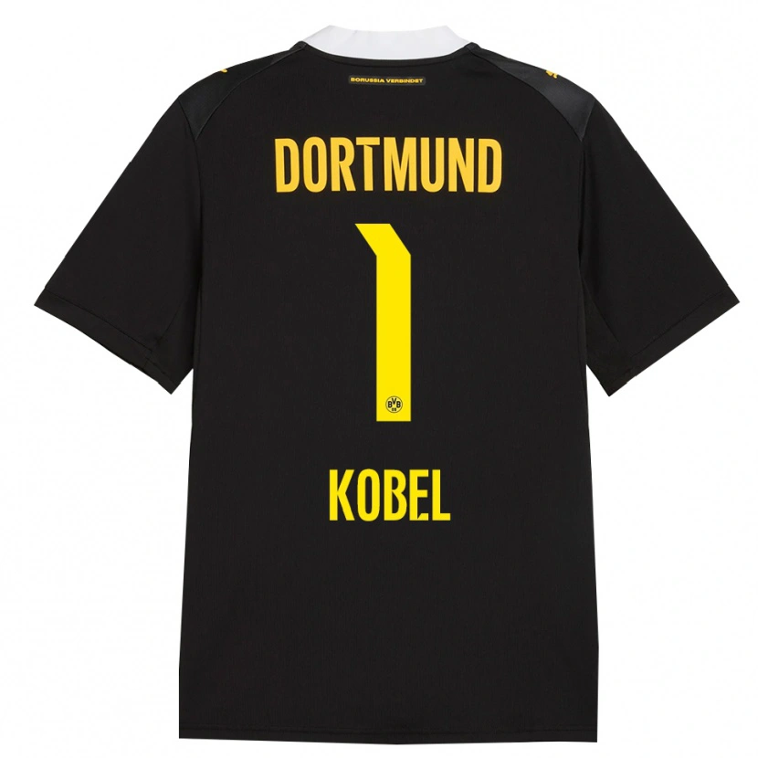 Danxen Mulher Camisola Gregor Kobel #1 Preto Vermelho Amarelo Alternativa 2026/27 Camisa