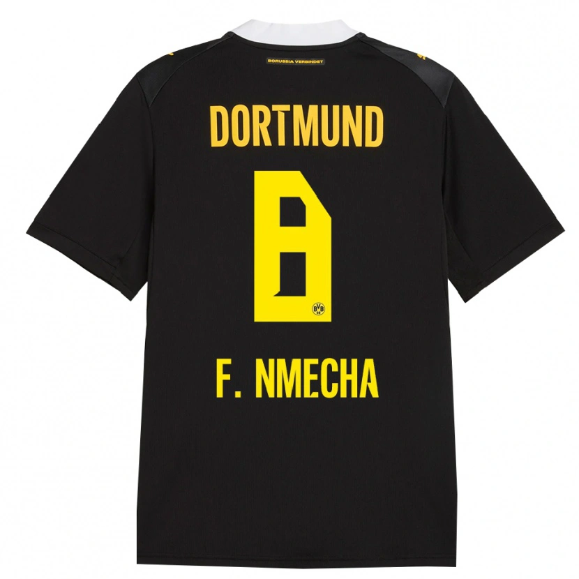 Danxen Mulher Camisola Felix Nmecha #8 Preto Vermelho Amarelo Alternativa 2026/27 Camisa