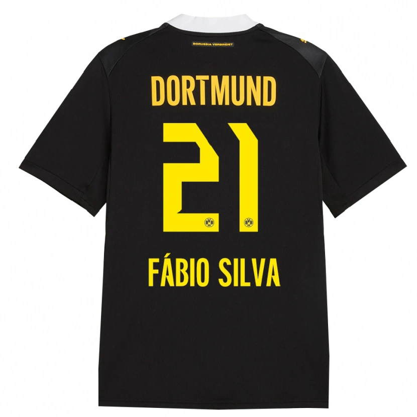 Danxen Mulher Camisola Fábio Silva #21 Preto Vermelho Amarelo Alternativa 2026/27 Camisa
