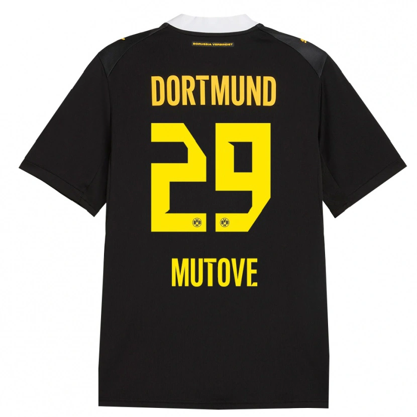 Danxen Mulher Camisola Kevin Mutove #29 Preto Vermelho Amarelo Alternativa 2026/27 Camisa