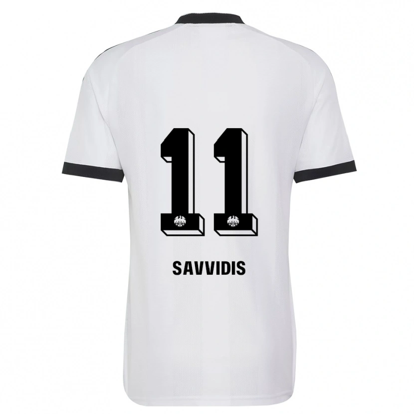 Danxen Mulher Camisola Rafail Savvidis #11 Branco Preto Alternativa 2026/27 Camisa