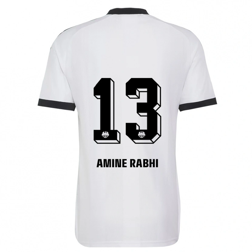 Danxen Mulher Camisola Mohamed Amine Rabhi #13 Branco Preto Alternativa 2026/27 Camisa