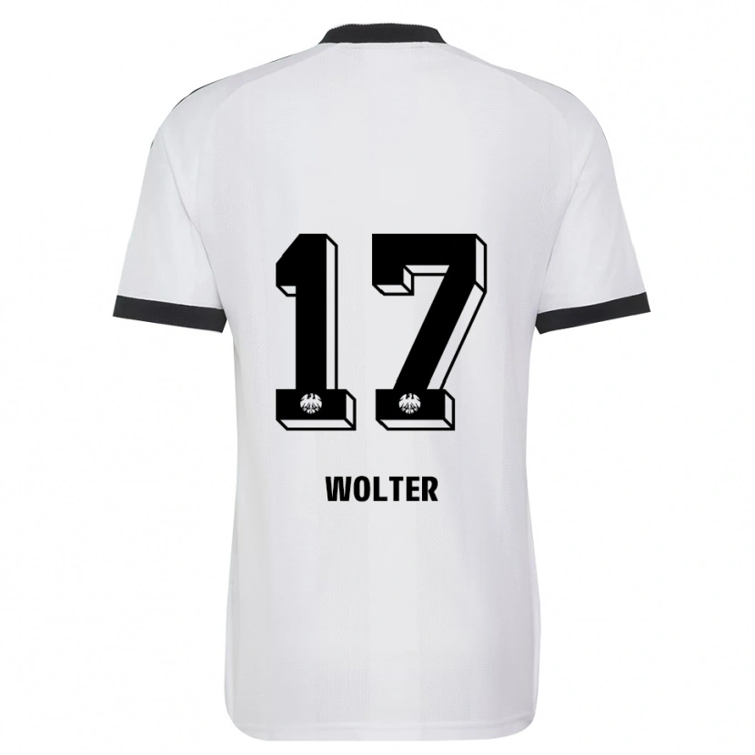 Danxen Mulher Camisola Pia-Sophie Wolter #17 Branco Preto Alternativa 2026/27 Camisa