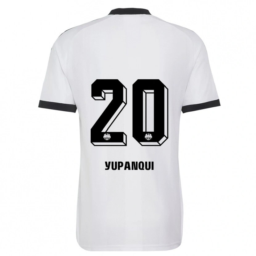 Danxen Mulher Camisola Philipp Eisele Yupanqui #20 Branco Preto Alternativa 2026/27 Camisa