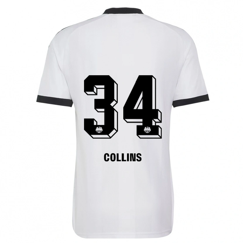 Danxen Mulher Camisola Nnamdi Collins #34 Branco Preto Alternativa 2026/27 Camisa