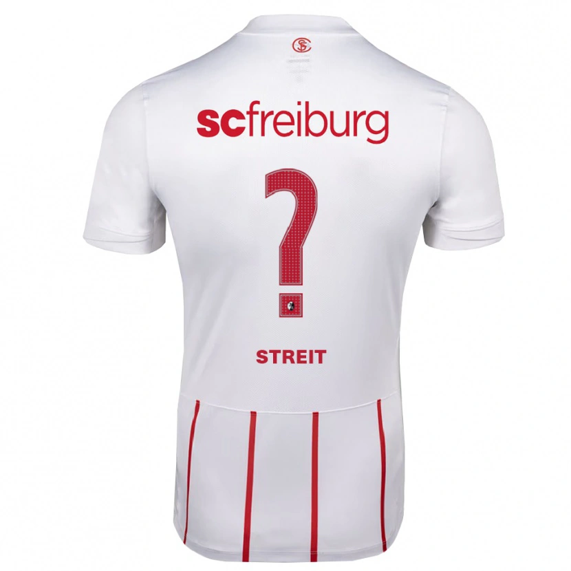 Danxen Mulher Camisola Nils-Gregor Streit #0 Branco Vermelho Amarelo Alternativa 2026/27 Camisa