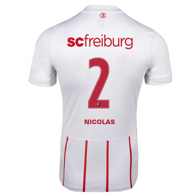 Danxen Mulher Camisola Nicolas Schnerring #2 Branco Vermelho Amarelo Alternativa 2026/27 Camisa