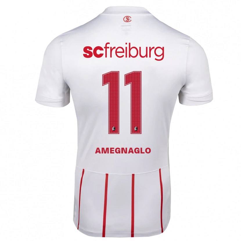Danxen Mulher Camisola David Amegnaglo #11 Branco Vermelho Amarelo Alternativa 2026/27 Camisa