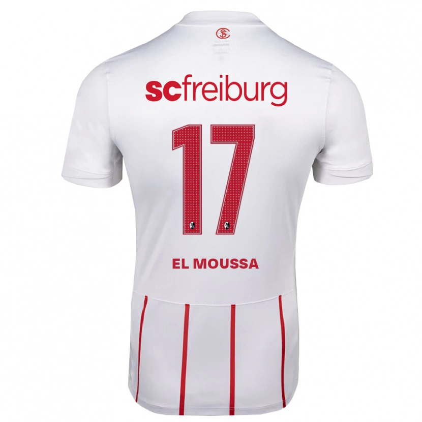 Danxen Mulher Camisola Barack El Moussa #17 Branco Vermelho Amarelo Alternativa 2026/27 Camisa