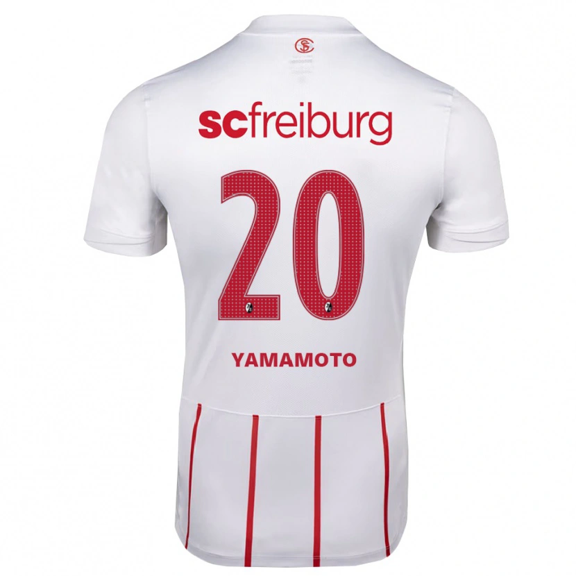 Danxen Mulher Camisola Rihito Yamamoto #20 Branco Vermelho Amarelo Alternativa 2026/27 Camisa