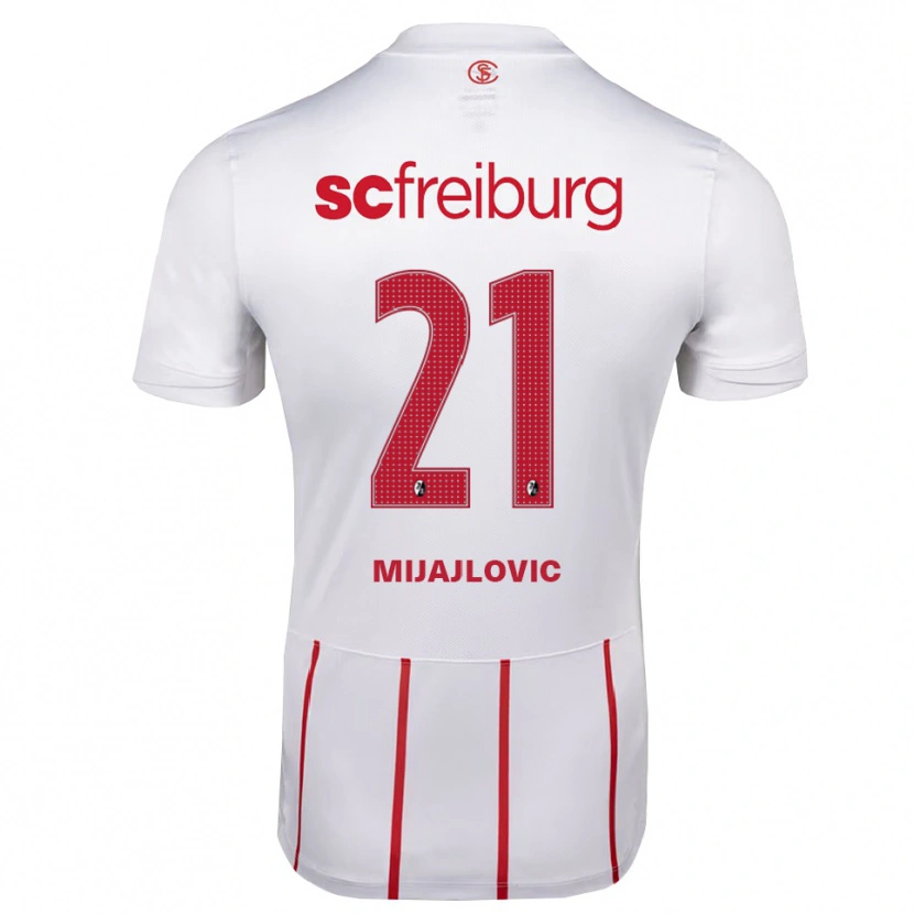 Danxen Mulher Camisola Mladen Mijajlovic #21 Branco Vermelho Amarelo Alternativa 2026/27 Camisa