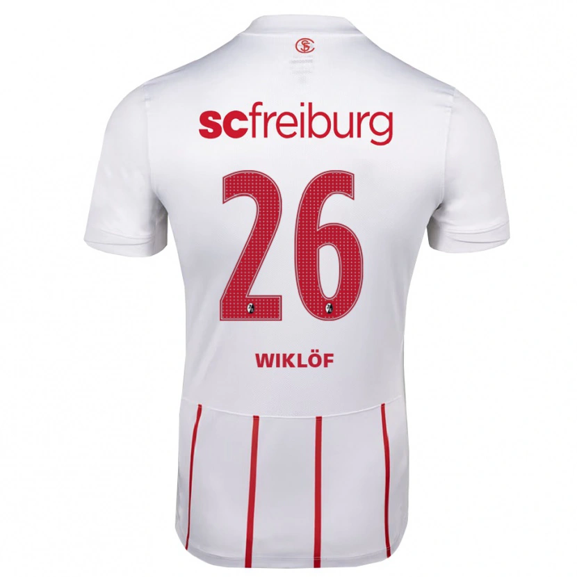 Danxen Mulher Camisola Oscar Wiklöf #26 Branco Vermelho Amarelo Alternativa 2026/27 Camisa