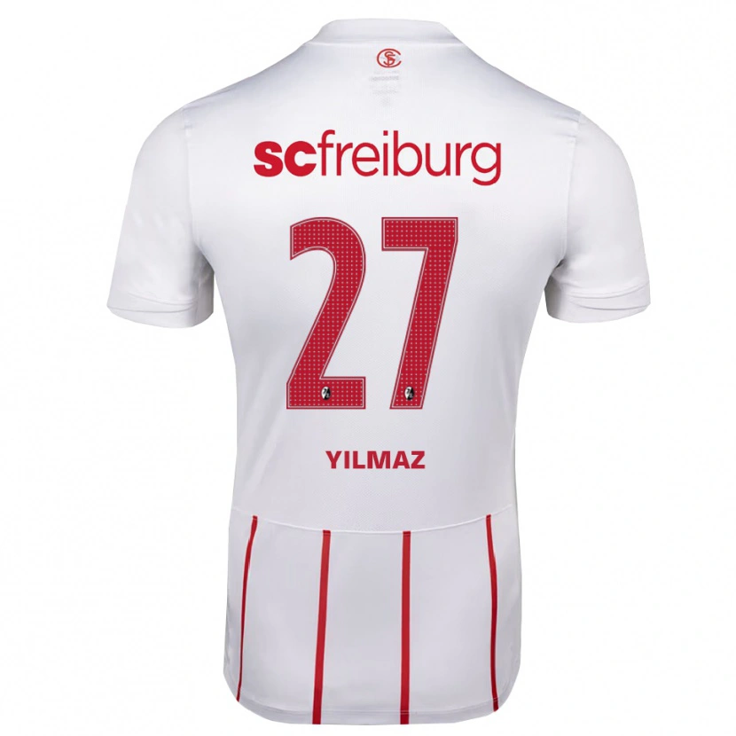 Danxen Mulher Camisola Berkay Yılmaz #27 Branco Vermelho Amarelo Alternativa 2026/27 Camisa