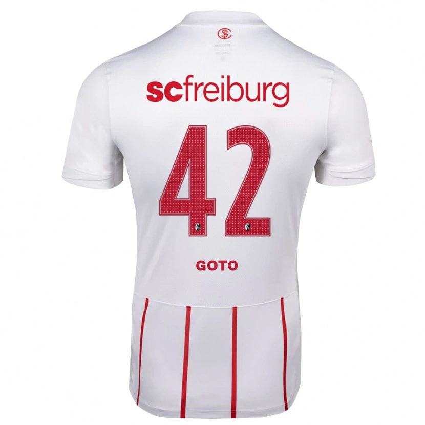 Danxen Mulher Camisola Keisuke Goto #42 Branco Vermelho Amarelo Alternativa 2026/27 Camisa