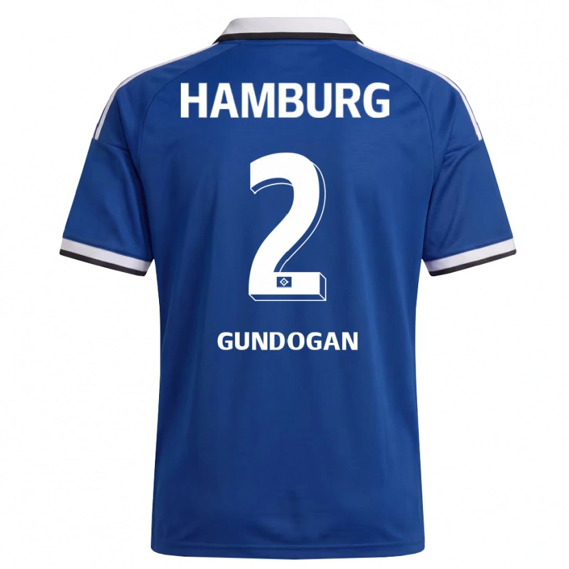 Danxen Mulher Camisola Haci Gündogan #2 Branco Azul Alternativa 2026/27 Camisa
