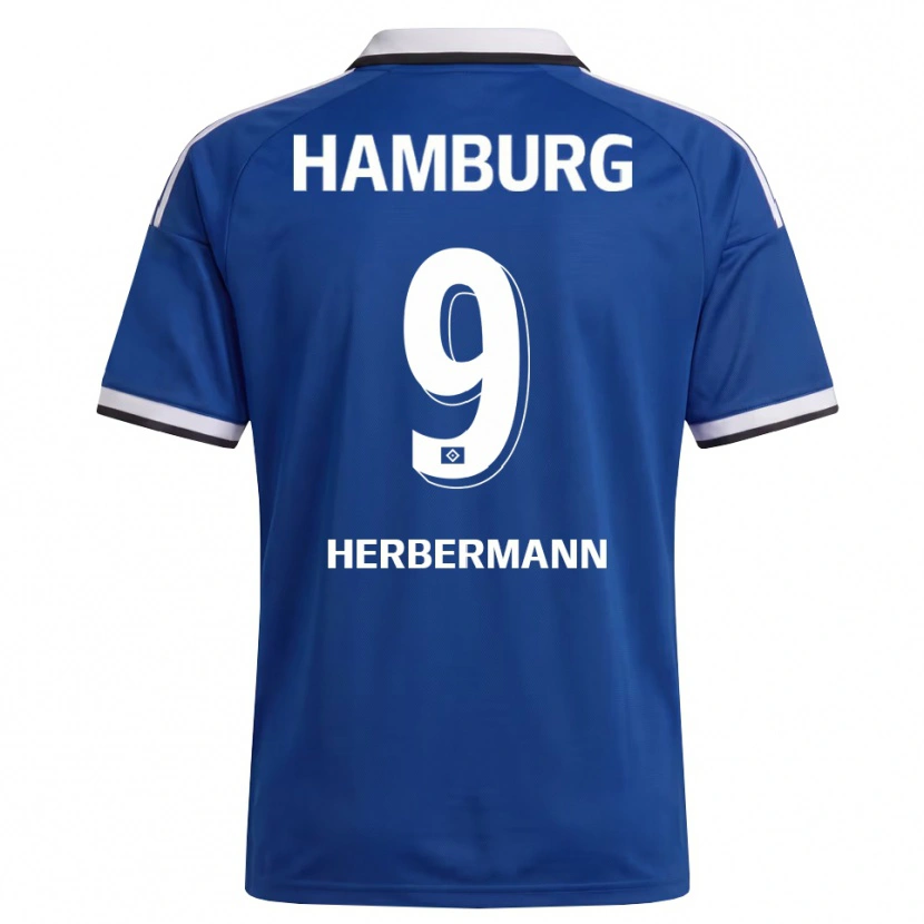 Danxen Mulher Camisola Kevin Herbermann #9 Branco Azul Alternativa 2026/27 Camisa