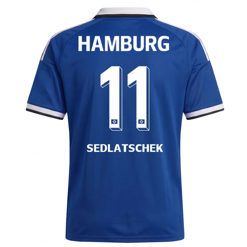 Danxen Mulher Camisola Thierry Sedlatschek #11 Branco Azul Alternativa 2026/27 Camisa