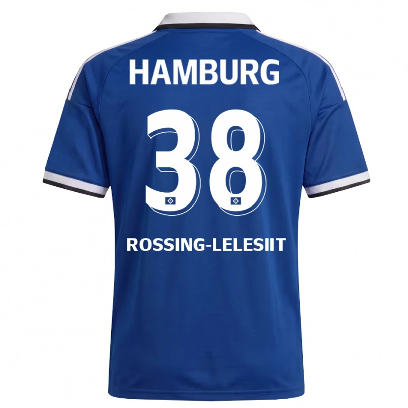 Danxen Mulher Camisola Alexander Røssing-Lelesiit #38 Branco Azul Alternativa 2026/27 Camisa