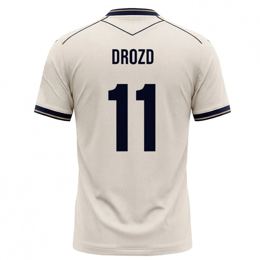 Danxen Mulher Camisola Nikita Drozd #11 Branco Azul Tinta Alternativa 2026/27 Camisa