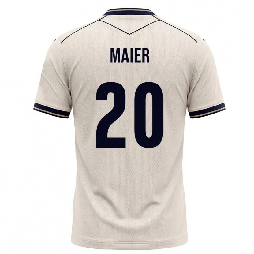 Danxen Mulher Camisola Leonie Maier #20 Branco Azul Tinta Alternativa 2026/27 Camisa