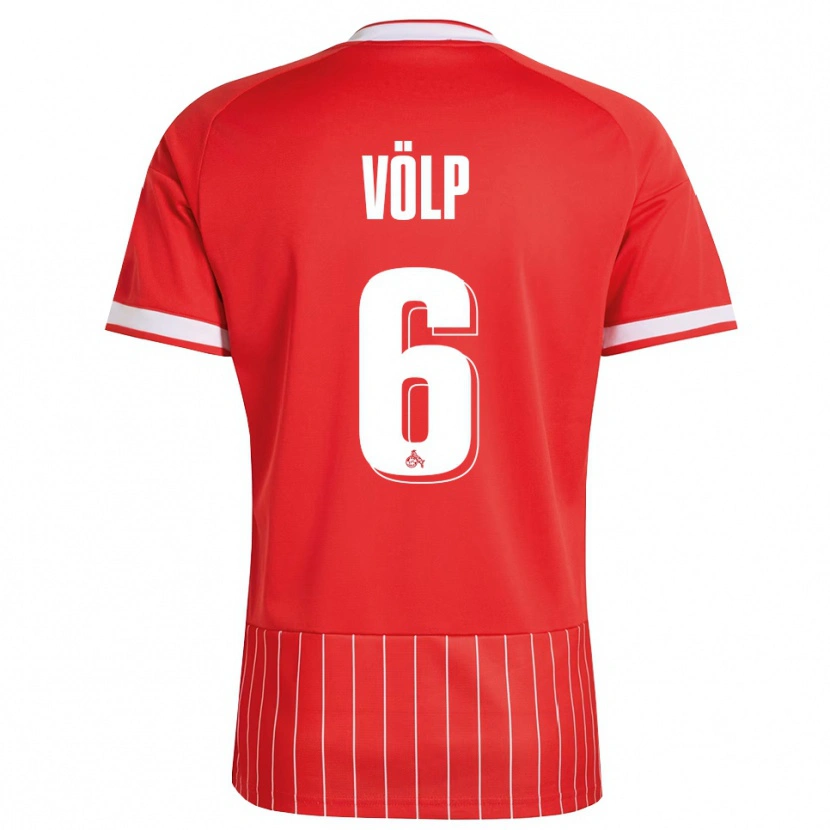 Danxen Mulher Camisola Lennard Völp #6 Vermelho Branco Verde Alternativa 2026/27 Camisa