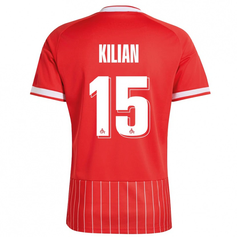 Danxen Mulher Camisola Luca Kilian #15 Vermelho Branco Verde Alternativa 2026/27 Camisa