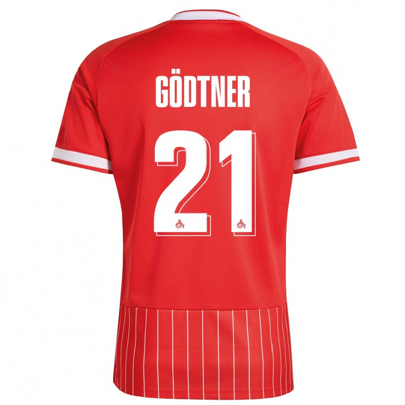 Danxen Mulher Camisola Matteo Gödtner #21 Vermelho Branco Verde Alternativa 2026/27 Camisa