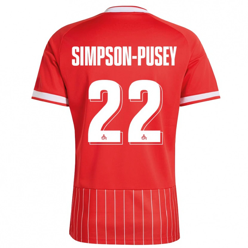 Danxen Mulher Camisola Jahmai Simpson-Pusey #22 Vermelho Branco Verde Alternativa 2026/27 Camisa