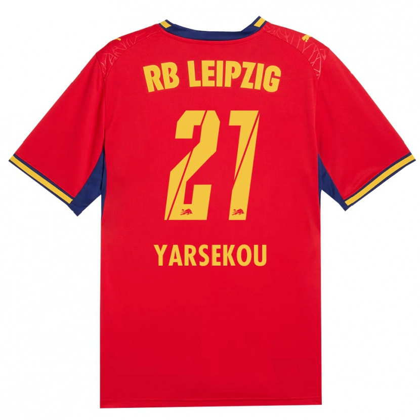 Danxen Mulher Camisola Dilane Yarsekou #21 Vermelho Amarelo Azul Real Alternativa 2026/27 Camisa