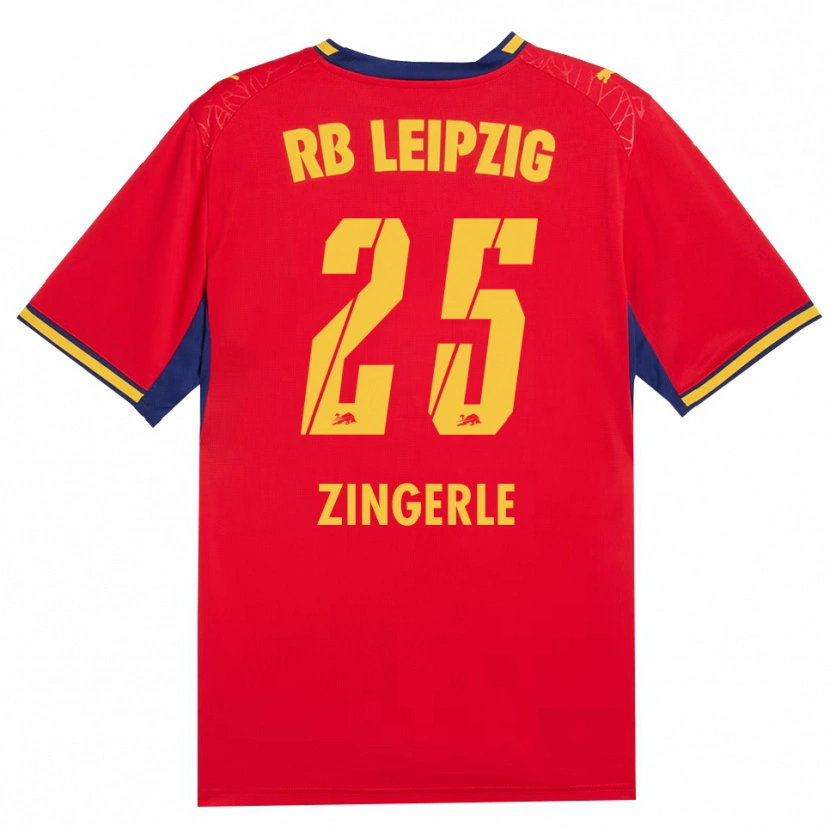 Danxen Mulher Camisola Leopold Zingerle #25 Vermelho Amarelo Azul Real Alternativa 2026/27 Camisa