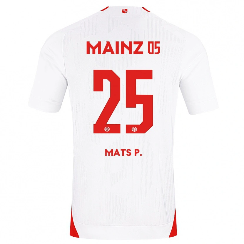 Danxen Mulher Camisola Mats Preßler #25 Branco Vermelho Amarelo Alternativa 2026/27 Camisa