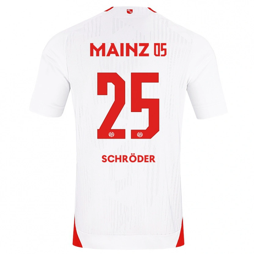 Danxen Mulher Camisola Maxim Schröder #25 Branco Vermelho Amarelo Alternativa 2026/27 Camisa