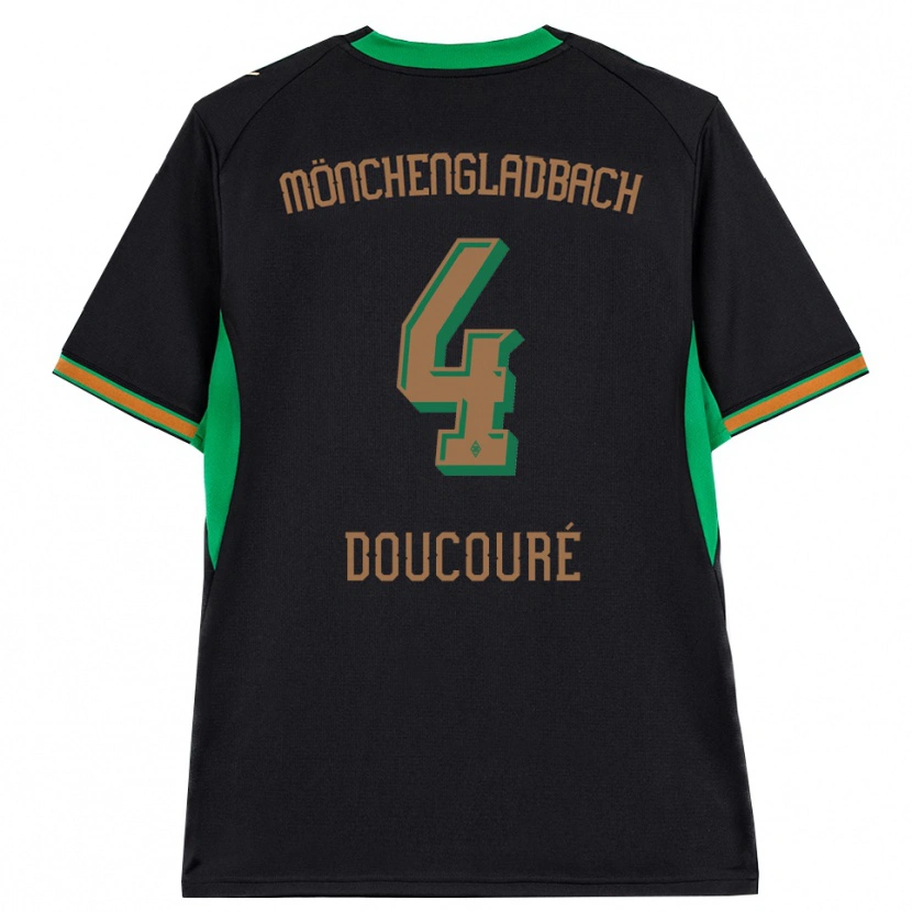 Danxen Mulher Camisola Mamadou Doucoure #4 Preto Laranja Verde Marrom Alternativa 2026/27 Camisa