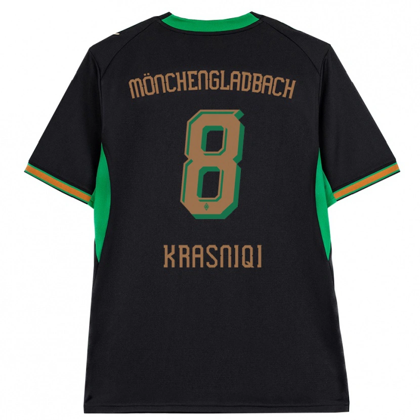 Danxen Mulher Camisola Engjell Krasniqi #8 Preto Laranja Verde Marrom Alternativa 2026/27 Camisa