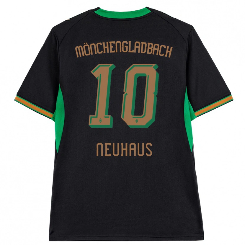 Danxen Mulher Camisola Florian Neuhaus #10 Preto Laranja Verde Marrom Alternativa 2026/27 Camisa