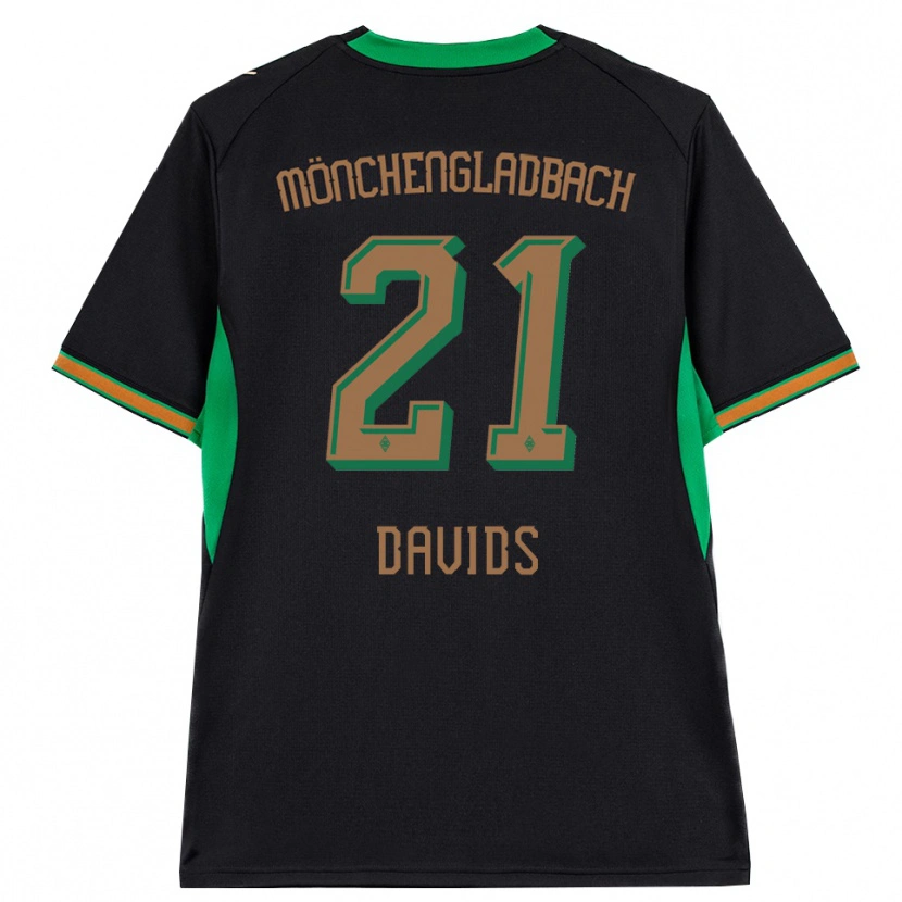 Danxen Mulher Camisola Leander Davids #21 Preto Laranja Verde Marrom Alternativa 2026/27 Camisa