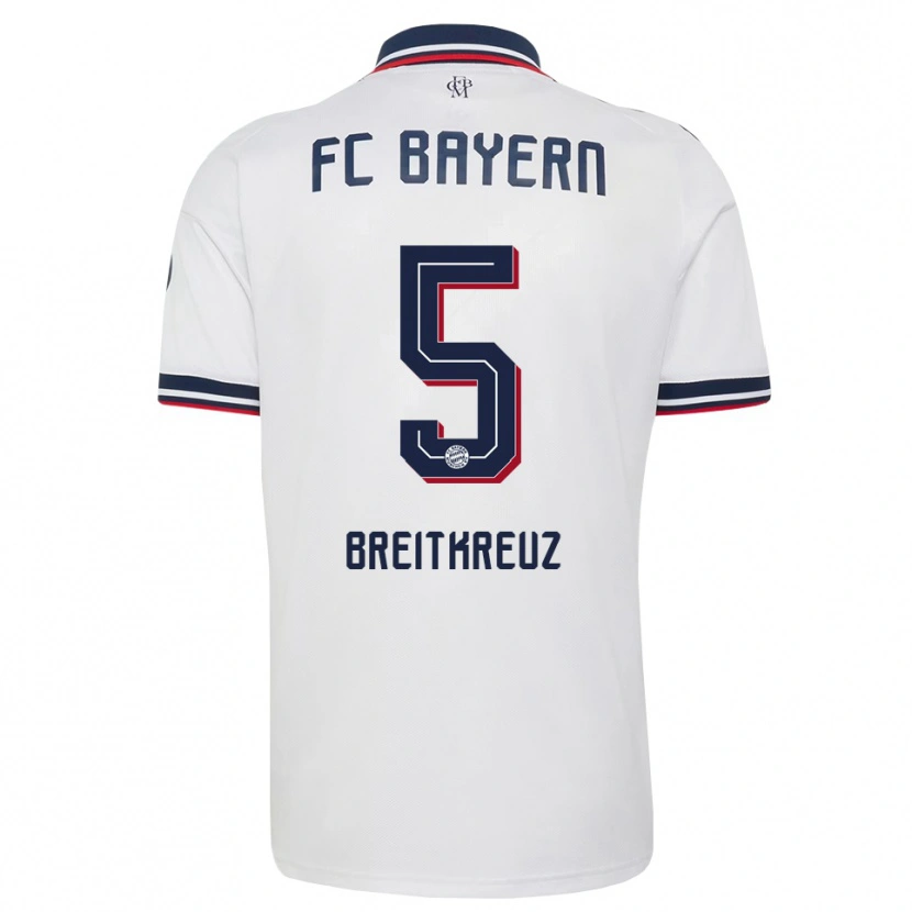 Danxen Mulher Camisola Steve Breitkreuz #5 Cinza Branco Vermelho Alternativa 2026/27 Camisa